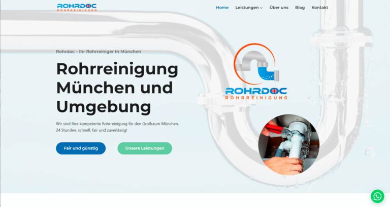 Startseite der Website rohrdoc.info